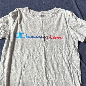 Champion Gray and Blue Short Sleeve Tee